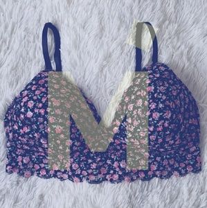 ☆LAST WEEK☆ NWOT Black Floral Bra